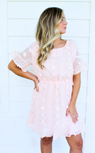 Mia - Pink Floral Dot Dress