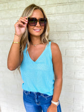 Load image into Gallery viewer, Cloud Nine Knit Tank- Baby Blue