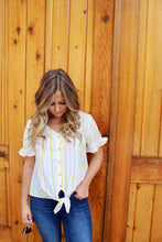 Load image into Gallery viewer, Cotton Candy - Front Tie Striped Top