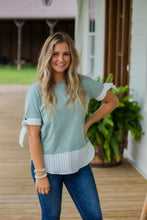 Load image into Gallery viewer, Seafoam Striped Top