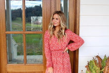 Load image into Gallery viewer, Little Red Wildflower Midi Dress